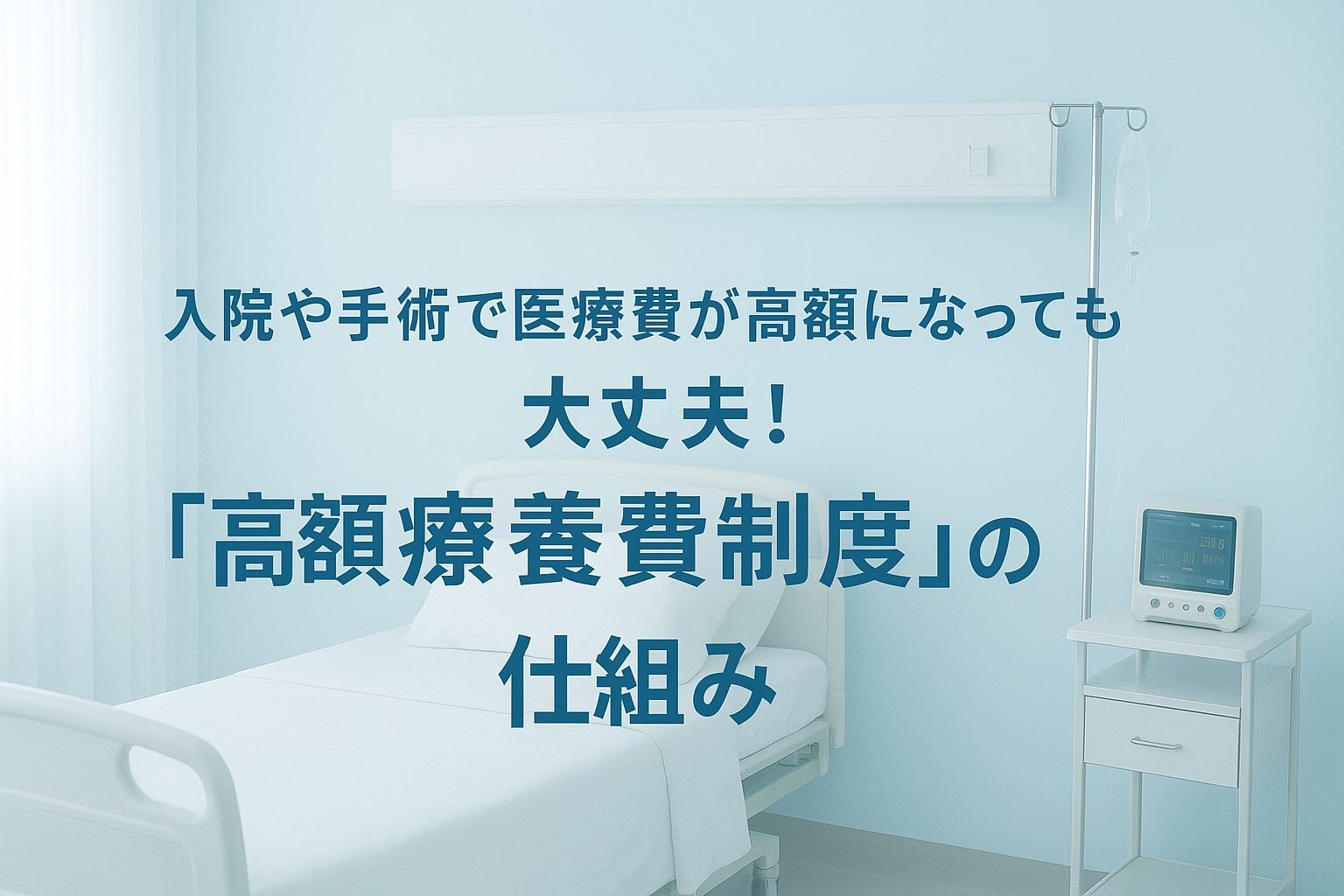 入院や手術で医療費が高額になっても大丈夫！高額療養費制度とは？受給方法をわかりやすく解説！
